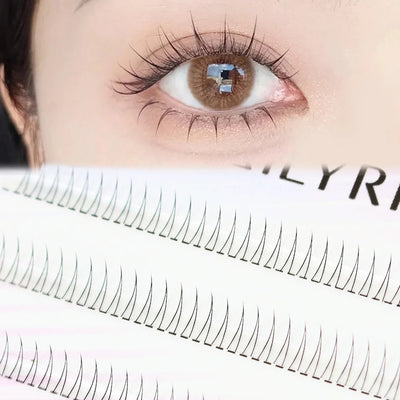 J Curl V Shape Natural Bottom Eyelashes for Manga Look - Smarsty