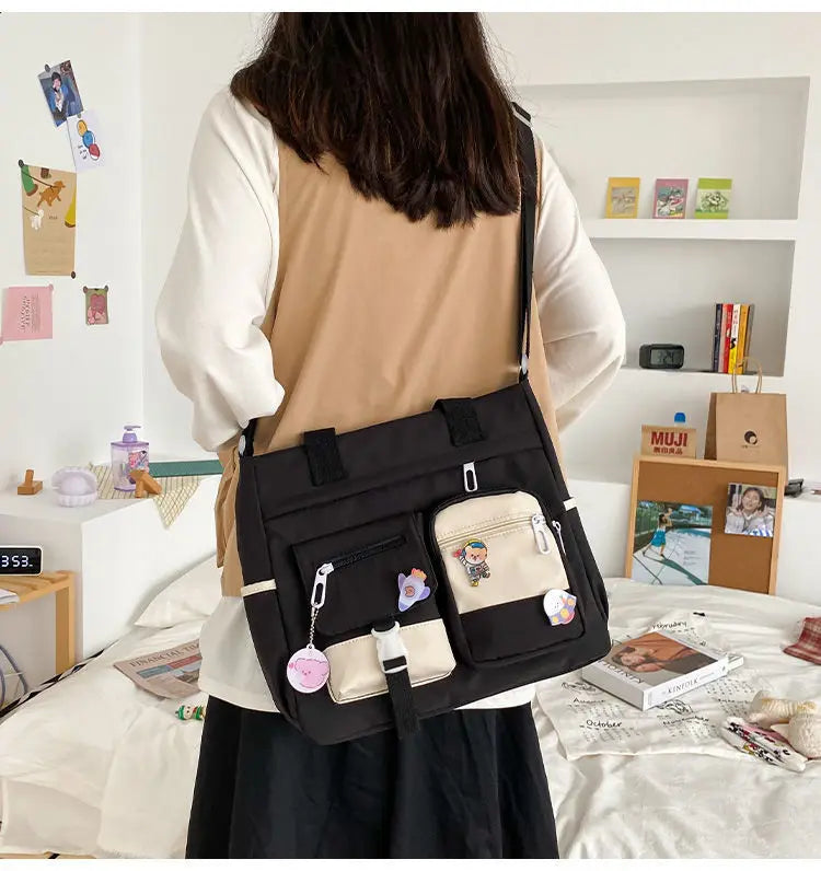 Waterproof Nylon Shoulder Bag For Women Crossbody Tote - Smarsty