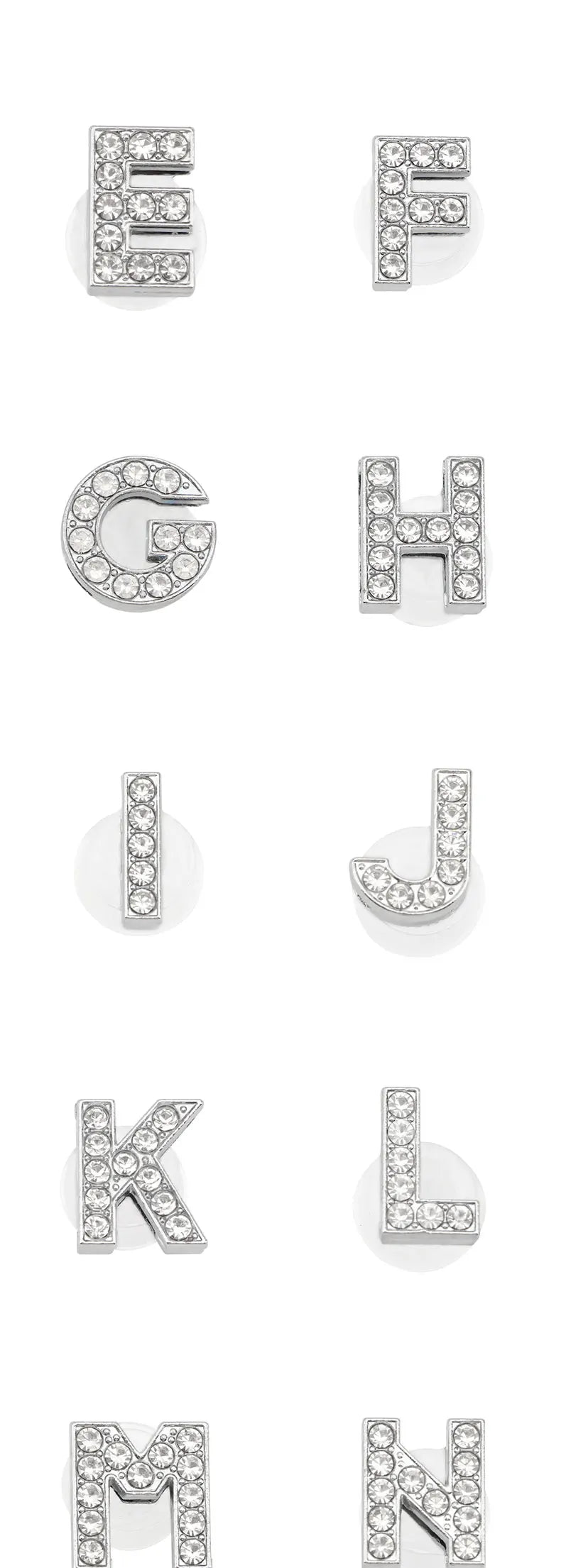 1PC Shoe Charms Glitter Rhinestone Letter Crystal Alphabet Shoes Charm Decorations Jewelry Slider Bracelet Wristbands Accessorie