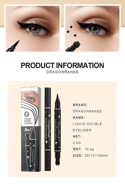 Dragon Ranee Waterproof Double Head Eyeliner for Easy Application - Smarsty