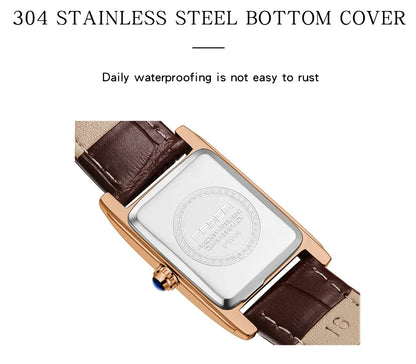 SANDA 1116 Women's Luxury Quartz Watch with Leather Strap - Smarsty