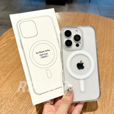 Transparent MagSafe Case for iPhone Crystal HD Shockproof - Smarsty