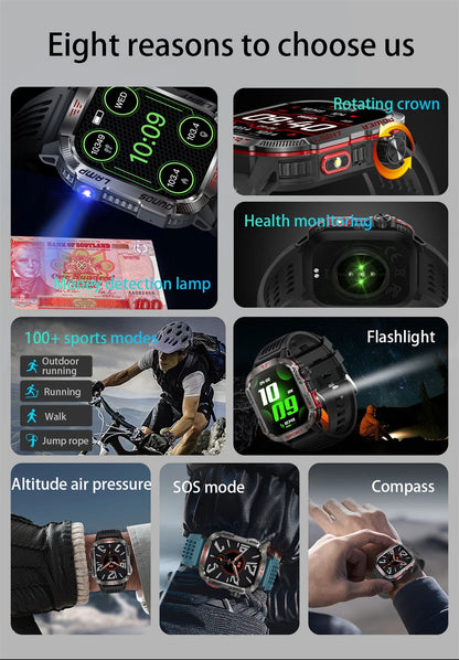 Waterproof Military GPS Smart Watch With Bluetooth Call - Smarsty