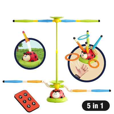 Upgrade Ladybug sporting toys Baseball 2/3/4/5-In-1 Sports Skipping Rope Machine Ferrule Jumping Toy Children Outdoor Play Games - Smarsty
