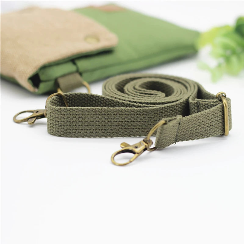 Canvas Crossbody Bag With Cell Phone Pocket And Coin Purse - Smarsty