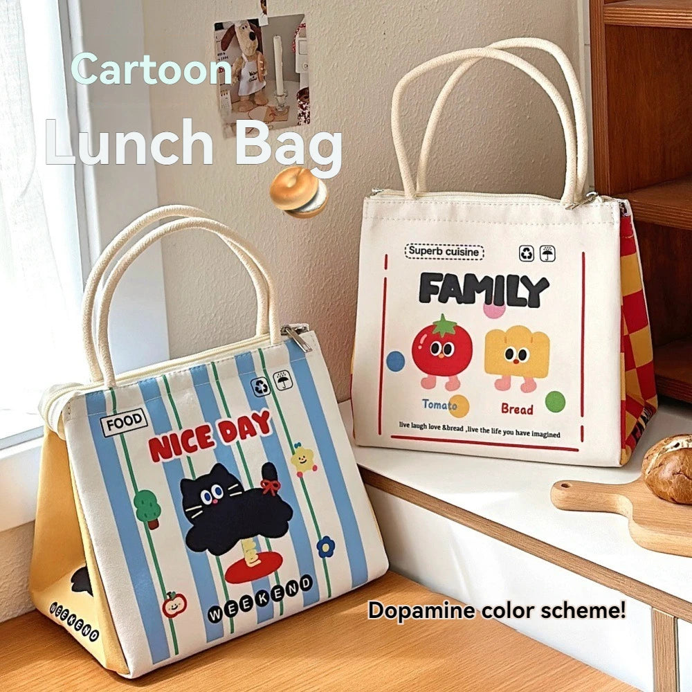 Cute Kitten Insulated Lunch Box Bag With Large Capacity - Smarsty