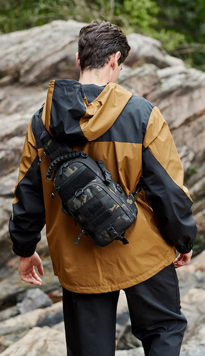 Men's Camping Chest Bag Tactical Sports Shoulder Outdoor Fanny Pack Hiking Climbing Cycling Fishing MOLLE System Sling Bags by Smarsty