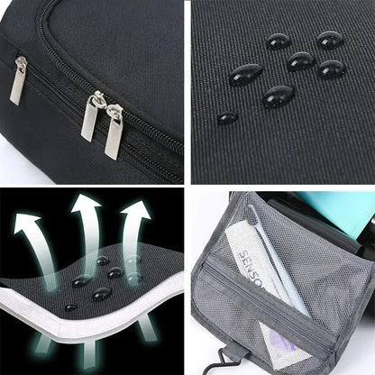 Leather Toiletry Bag for Men Women Dopp Kit Mens Hanging Toiletry Bag Travel Toiletry Bag for Traveling Large Cosmetic Bag for T - Smarsty