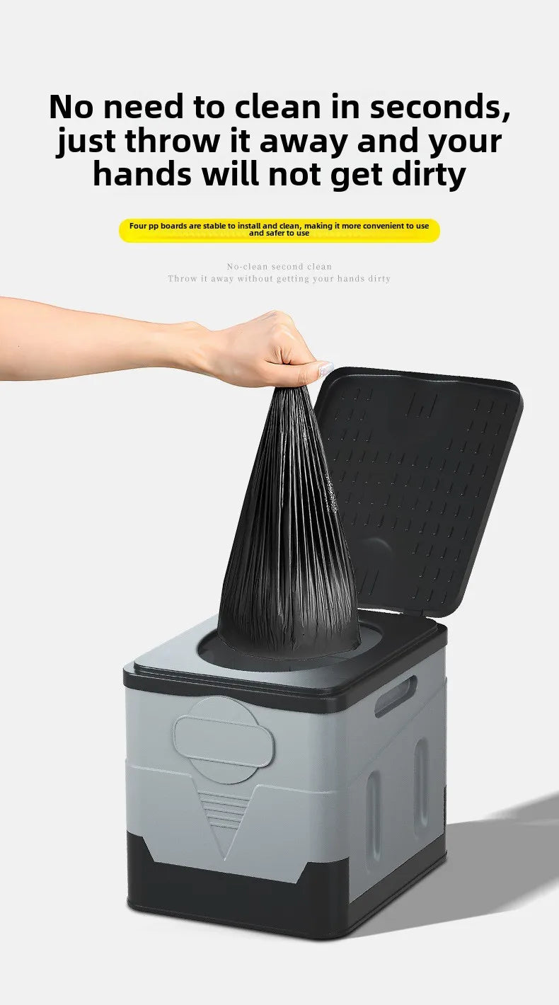 Portable Car Folding Toilet Toilet Camping Emergency Artifact Car Travel Emergency Outdoor Mobile Toilet Camping Equipment