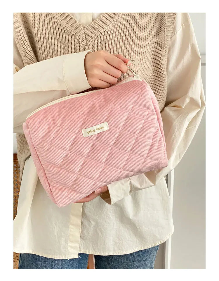 Large Capacity Women's Cosmetic Bags Cases Casual Ladies Small Storage Bag with Zipper Female Travel Clutch Bag Small Handbags - Smarsty