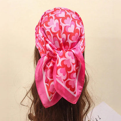 Bohemian Floral Print Silk Scarf for Women Sun Protection - Smarsty