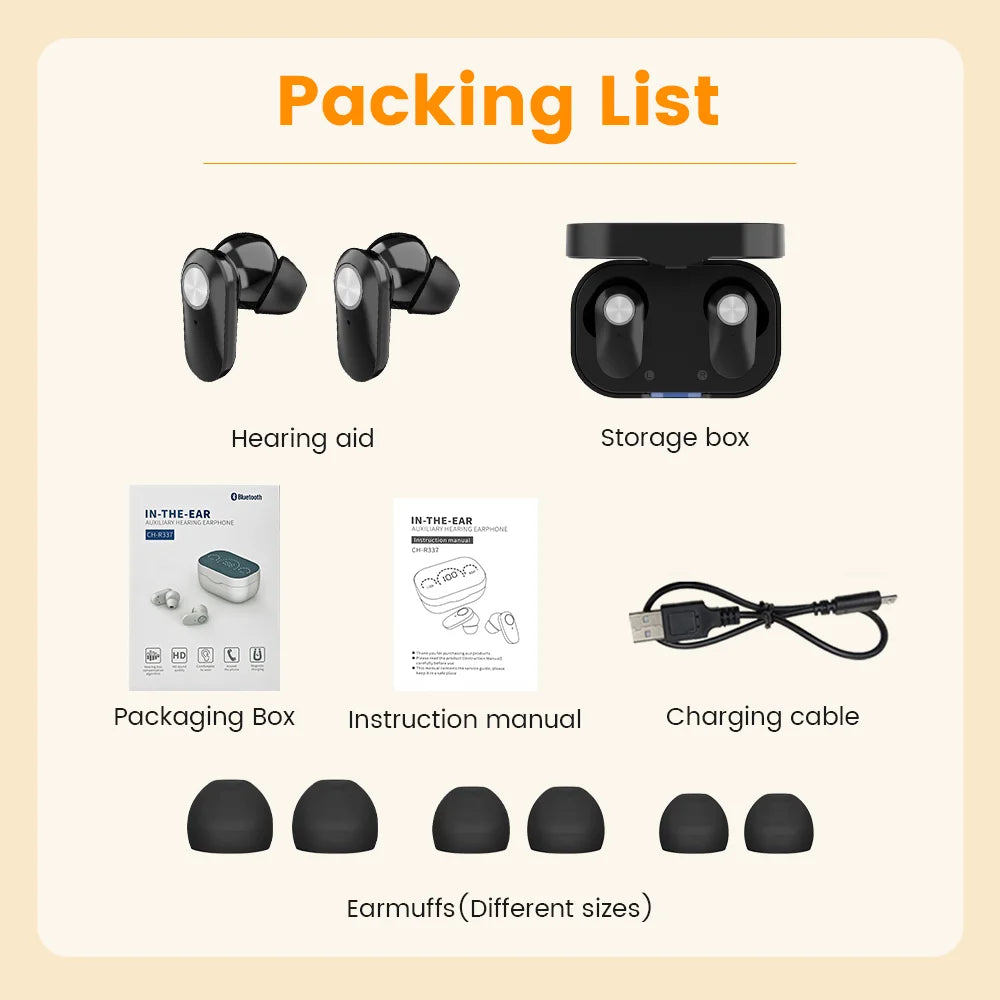 Rechargeable Invisible Hearing Aid for Clear Sound - Smarsty