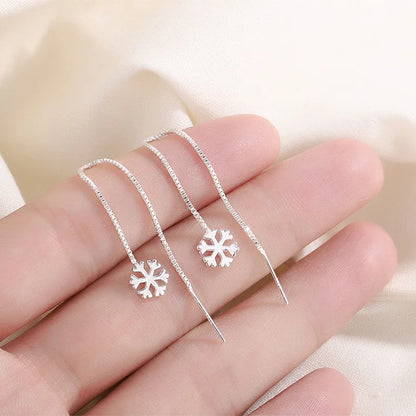 Rose Gold Drop Earrings with Zircon Crystals for Women - Smarsty