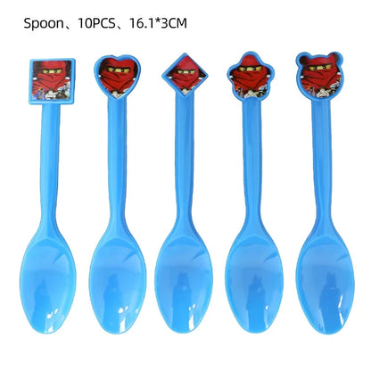 Ninja Theme Birthday Party Disposable Tableware Set - Smarsty