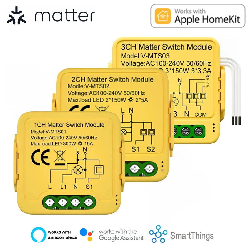 Matter WiFi Smart Switch Module For Home Automation - Smarsty