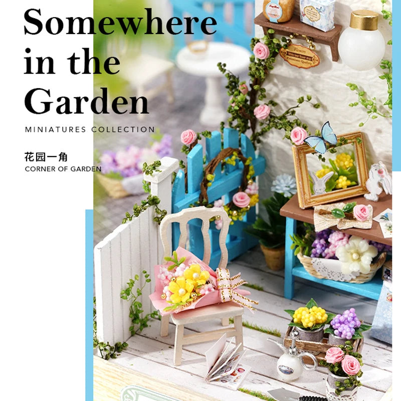 DIY Wooden Miniature Doll House Model Building Kits Small House Toy With Furniture For Children Gift Wooden Crafts Dollhouse by Smarsty