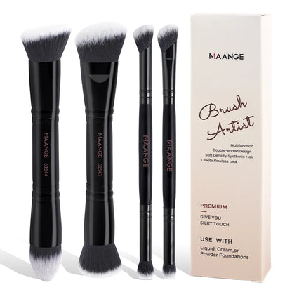 MAANGE 4 Piece Makeup Brush Set for Beginners - Smarsty