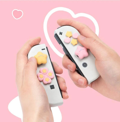 Cute Star Love Silicone Joy-Con Thumb Grip Caps - Smarsty