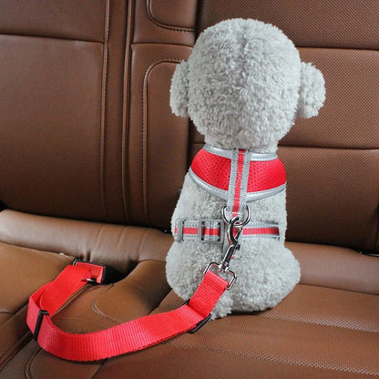 Adjustable Dog Car Seat Belt Harness for Safety - Smarsty