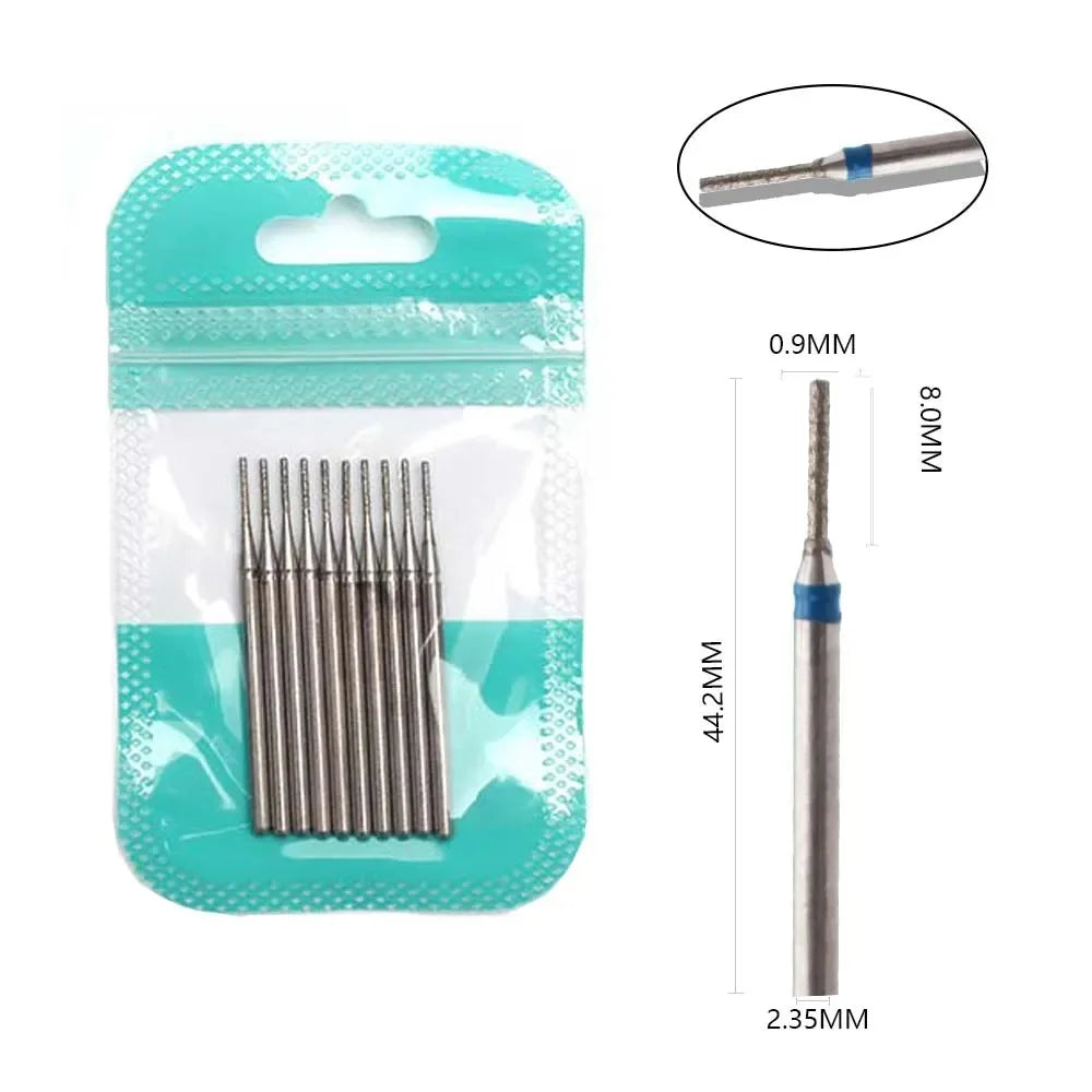 10 Piece Diamond Nail Drill Bit Set for Perfect Manicures - Smarsty