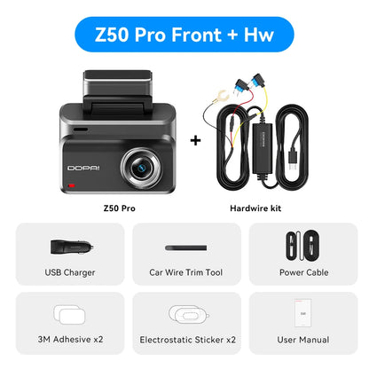 Dash Cam 4K Night Vision GPS ADAS Front Rear Parking - Smarsty