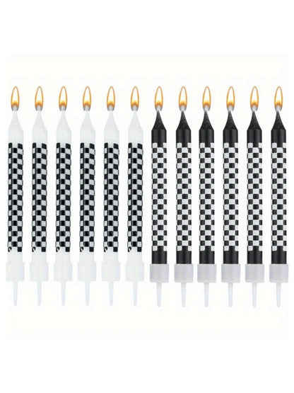 6/12/48pcs/1case Birthday Candles Spiral Cake Candles  Long Thin Cake Candles For Wedding Party And Cake Decoration - Smarsty