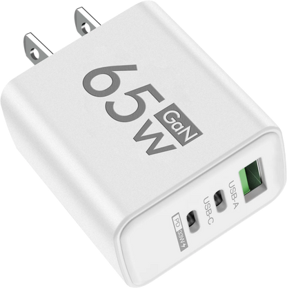 GaN 65WMax USB C PD Ultra Fast Charging Wall Charger - Smarsty