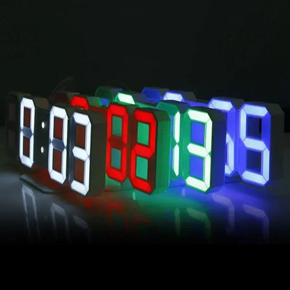 3D LED Digital Alarm Clock with Date and Temperature - Smarsty