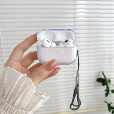 Clear Shockproof TPU Earphone Case with Lanyard - Smarsty