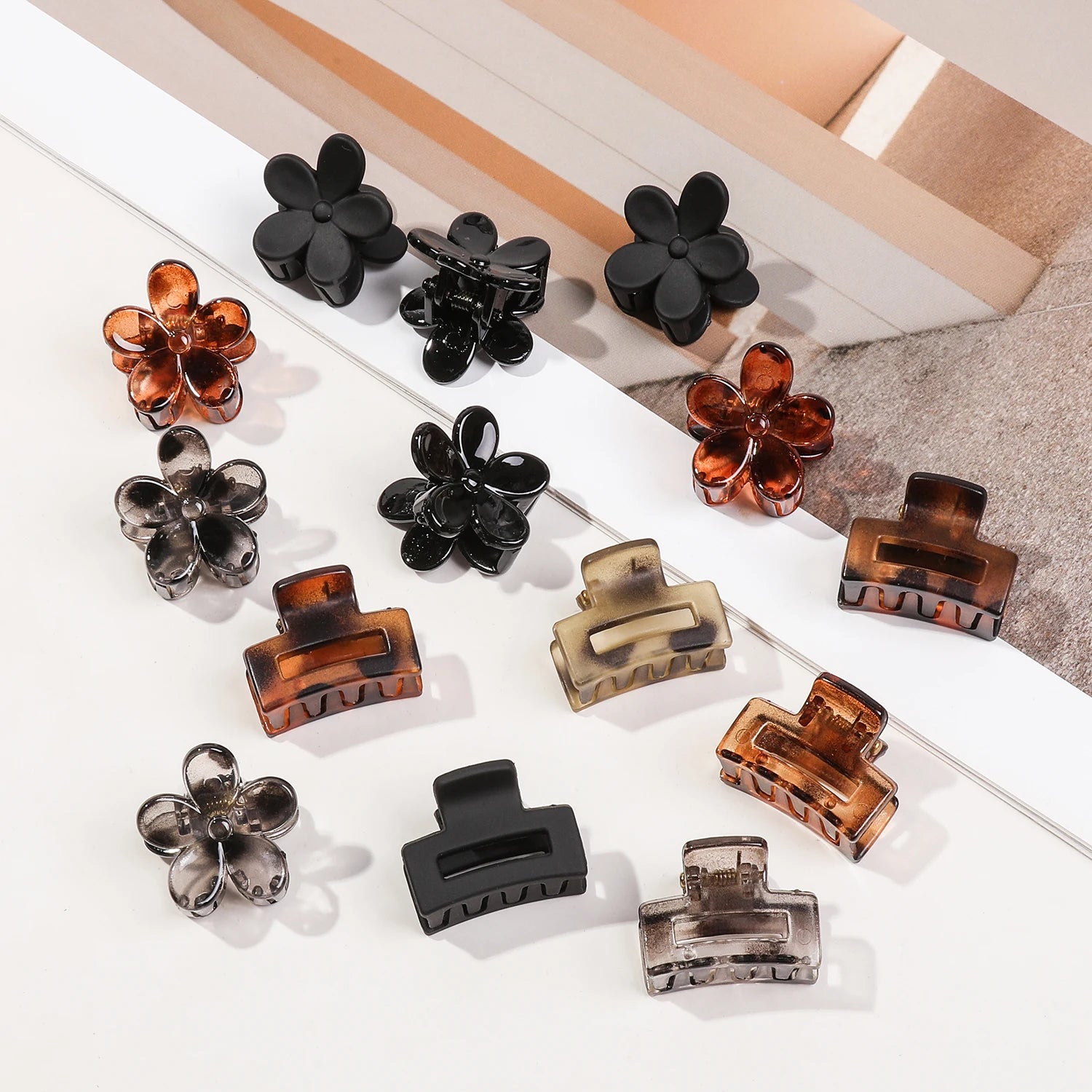 Mini Flower Hair Clips For Women Creaseless Hold For Bangs - Smarsty