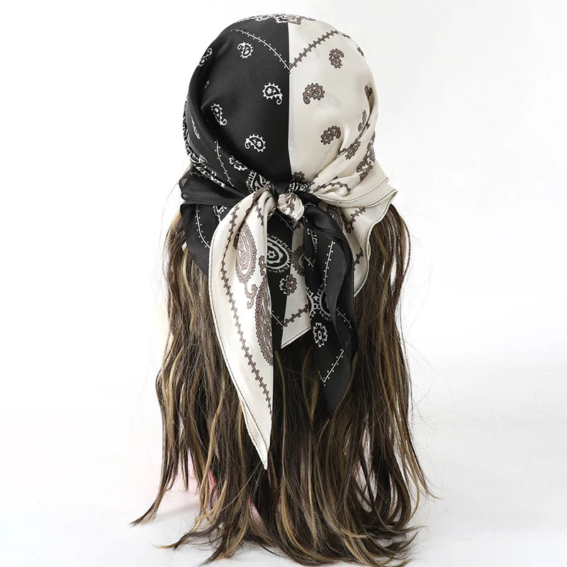 Women Silk Scarf Small Satin Square Neck Wrap - Smarsty