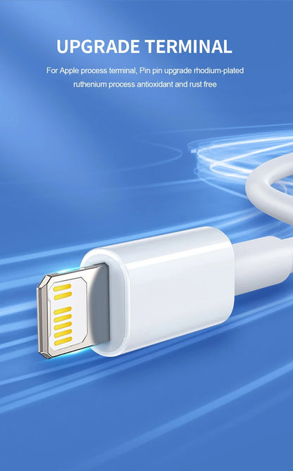 Original 40W PD USB C Fast Charger Cable For Apple iPhone 16 15 14 13 12 11 Pro Max X XR 8 7 Plus iPad USB Type C Data Sync Line - Smarsty