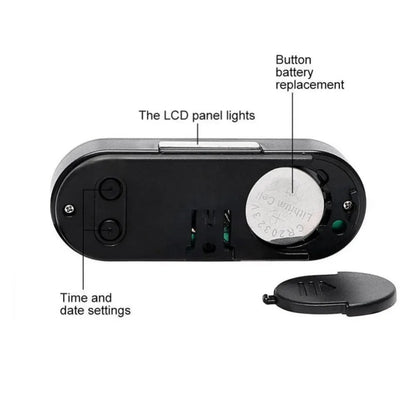 Car Dashboard Clock With Digital Thermometer And Display - Smarsty