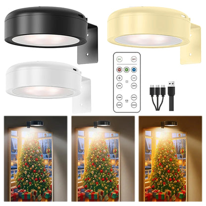 2/3pc Rechargeable Picture Light Magnetic LED Painting Light with Remote and Timer Art Display Light Dimmable 3 Lighting Modes