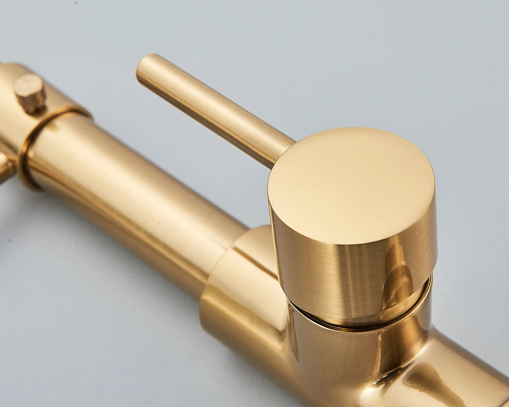 Brushed Nickel Kitchen Faucet with 360 Degree Rotation - Smarsty