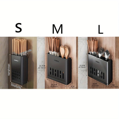 1pc Flatware Organizer, Multifunctional Cutlery Storage Rack With Detachable Water Drain Base, Chopsticks Holder, Utensil Holder by Smarsty