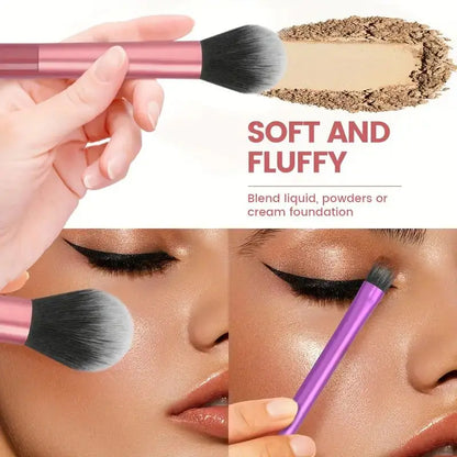 8 Piece Professional Makeup Brush Set for Flawless Application - Smarsty