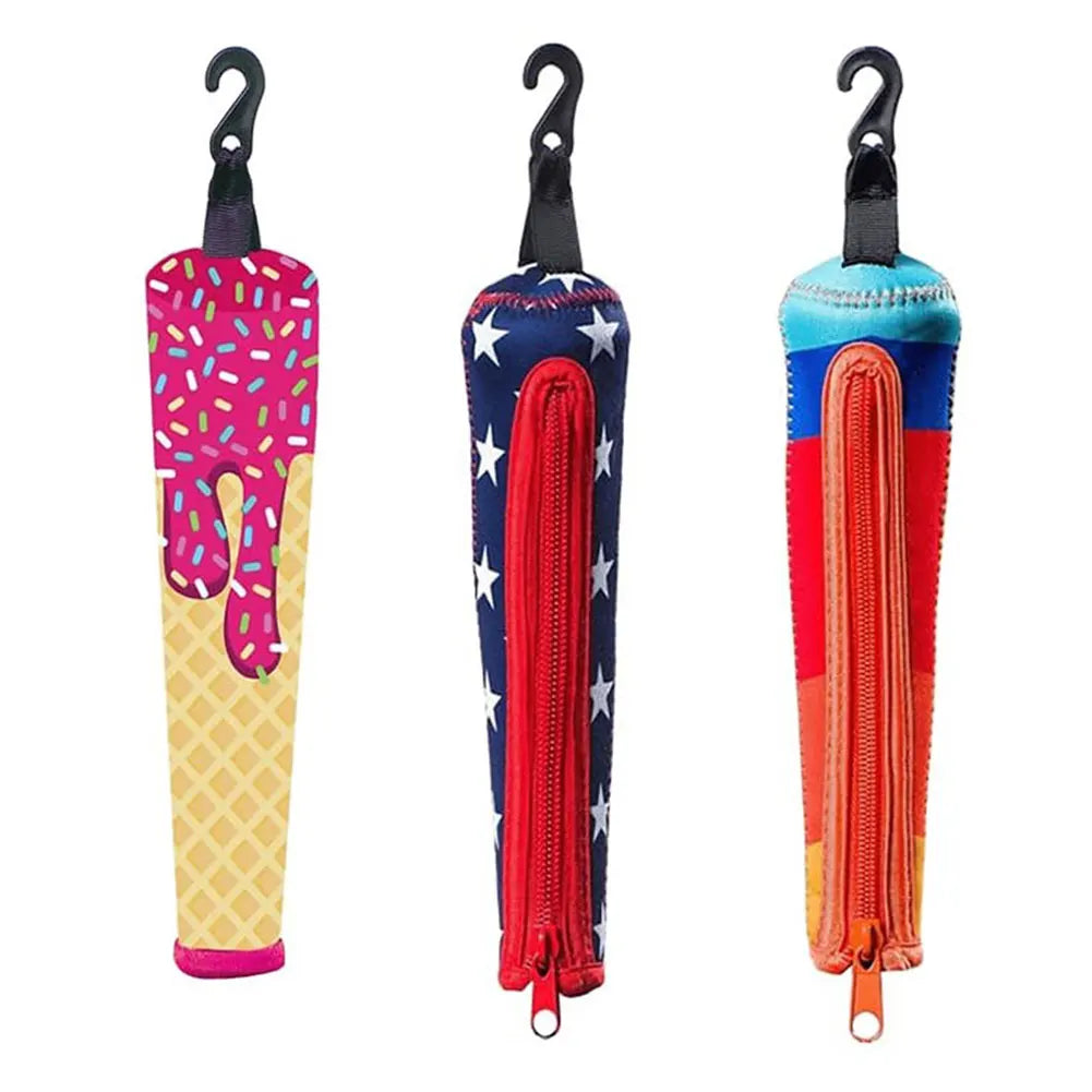 Baseball & Softball Handle Cover Cushy Zippered Sleeve Baseball Bat Handle Cover Hook for Hanging on Fence Baseball Accessories