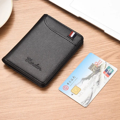 [Crazy Bag] Ultra Thin Men's Wallet Vertical Small Card Holder - Smarsty