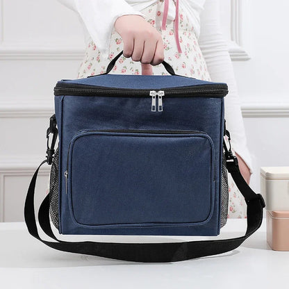 Insulated Portable Lunch Bag With Adjustable Shoulder Strap - Smarsty