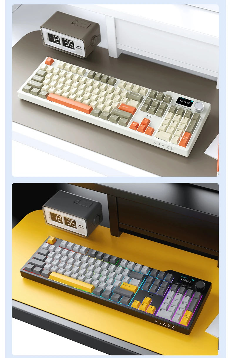 Tri Mode Gaming Keyboard With Hot Swap 104 Keys Gasket