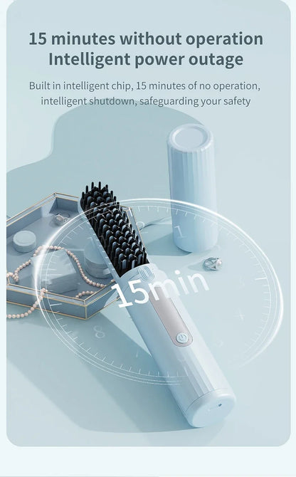 Portable Wireless Hair Straightener with Negative Ion Technology - Smarsty