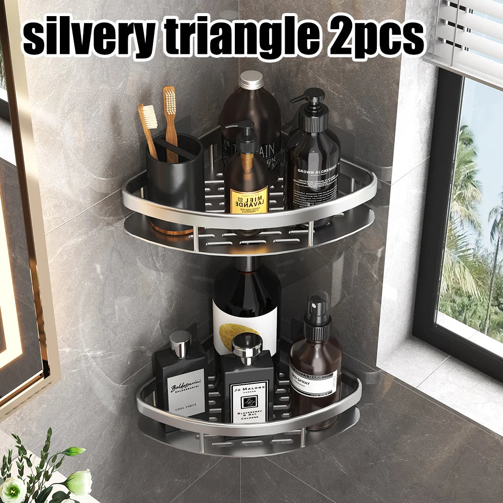 Wall Mounted Bathroom Shelf for Towel and Shampoo Storage - Smarsty