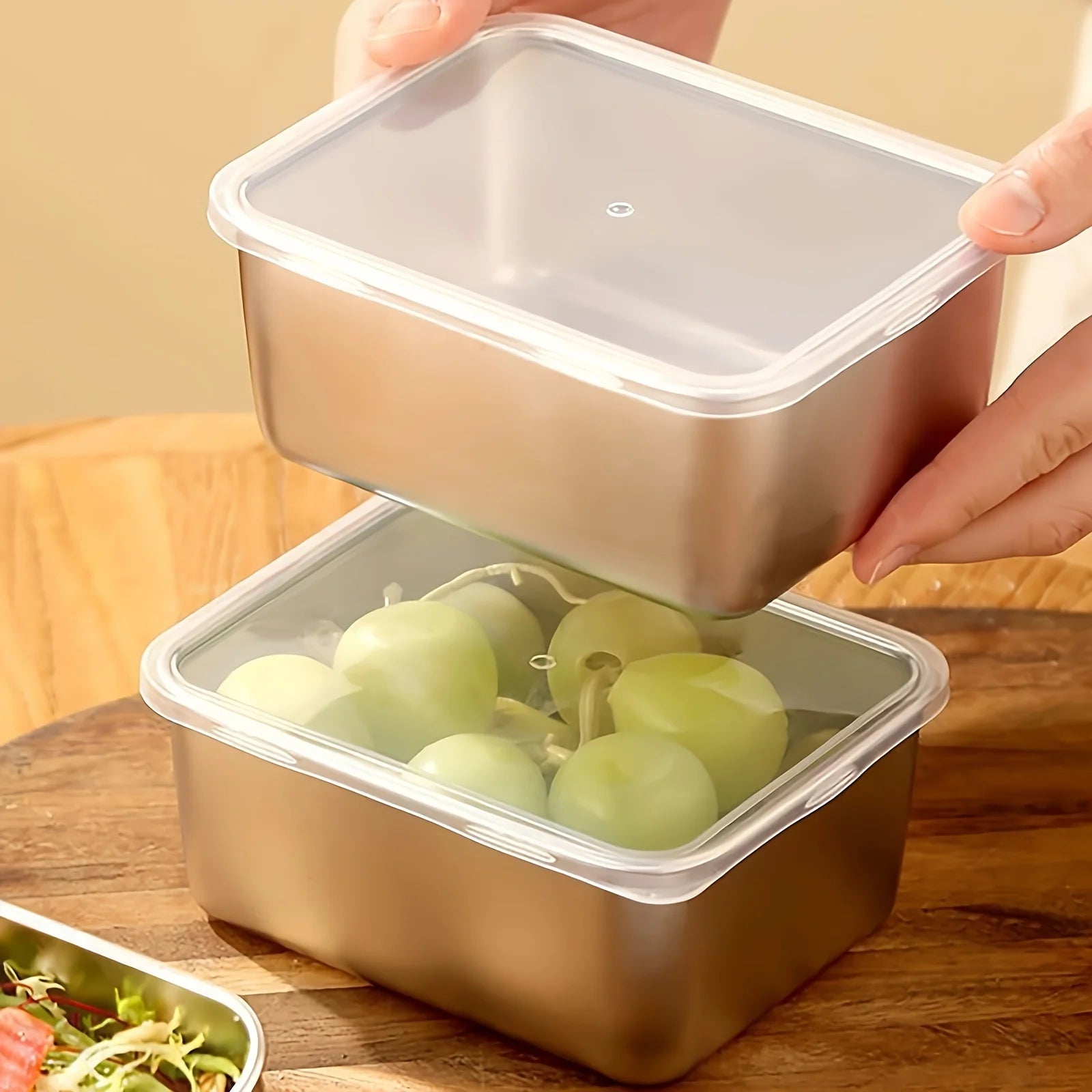 6-Piece Stainless Steel Food Storage Containers Set With Lids - Leakproof, Stackable & Reusable For Camping, Picnics, School - Smarsty