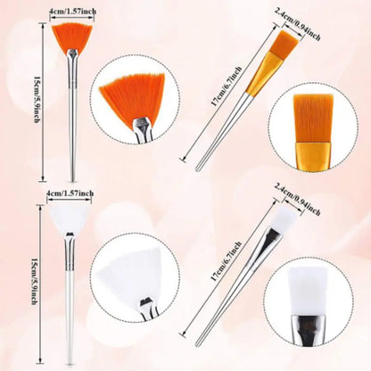 4 Piece Face Mask Brush Set for Smooth Application - Smarsty