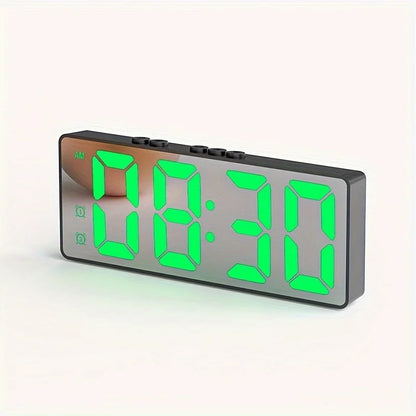 LED Digital Alarm Clock with Voice Control and Dual Snooze - Smarsty