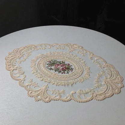 European Lace Embroidered Coaster for Christmas Decor - Smarsty