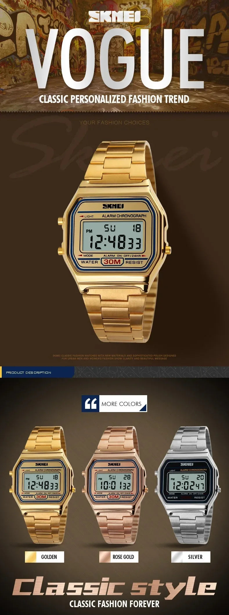SKMEI 1123 Waterproof Digital Sports Watch for Men - Smarsty