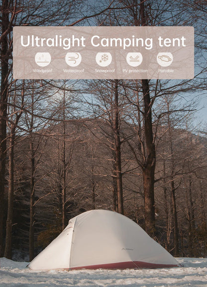 BISINNA Ultralight Camping Tent Backpack Tent 20D Nylon Waterproof Outdoor Hiking Travel Tent Cycling Tent 1-2 Person