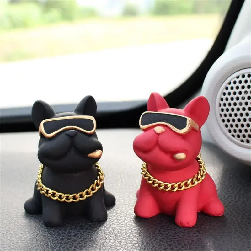 Wear Resistant Bulldog Resin Car Dashboard Ornament - Smarsty